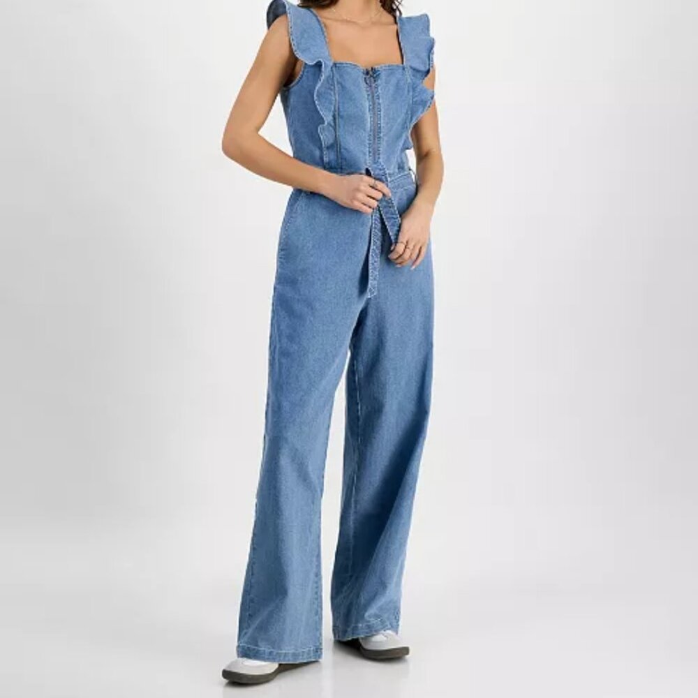 Tinsel Town denim romper